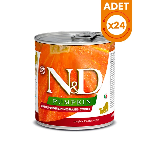 N&D Pumpkin Tavuklu Starter Yavru Konserve Köpek Maması - 24 Adet 285 Gr