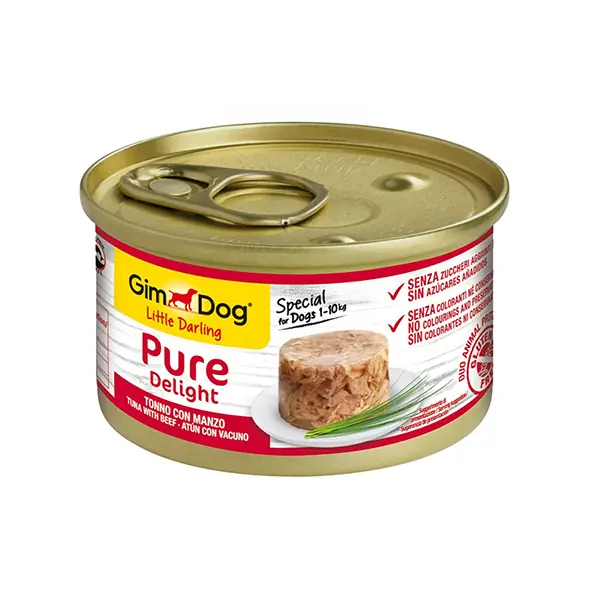 Gimdog Pure Delight Jöleli Parça Etli Ton Balıklı ve Biftekli Yetişkin Konserve Köpek Maması