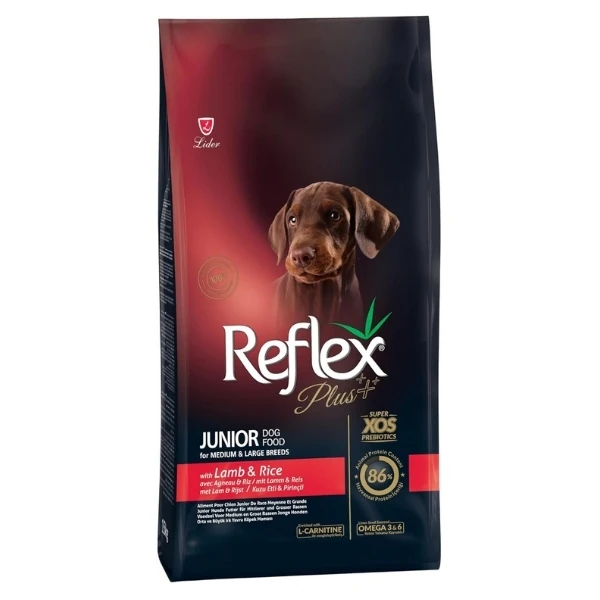 Reflex Plus Kuzu Etli Orta ve Büyük Irk Yavru Köpek Maması - 3 Kg