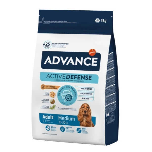 Advance Adult Medium Tavuklu Orta Irk Yetişkin Köpek Maması - 3 Kg