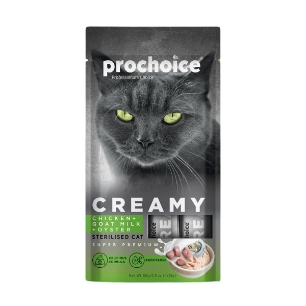 Prochoice Creamy Tavuklu ve İstiridyeli Sıvı Kedi Ödül Maması