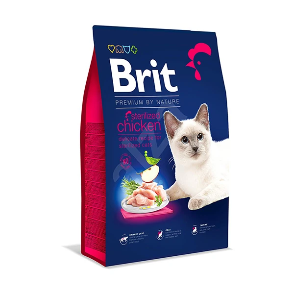 Brit Premium By Nature Sterilised Tavuklu Kısırlaştırılmış Yetişkin Kedi Maması - 8 Kg