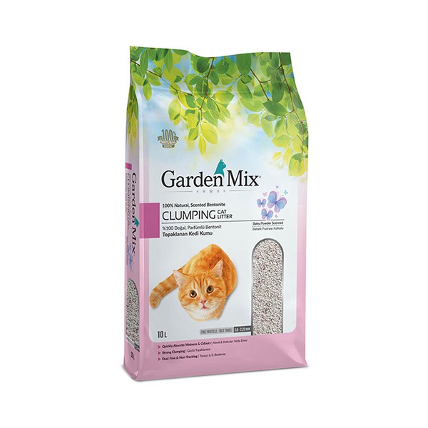 Garden Mix İnce Taneli Bebek Pudrası Kokulu Kedi Kumu