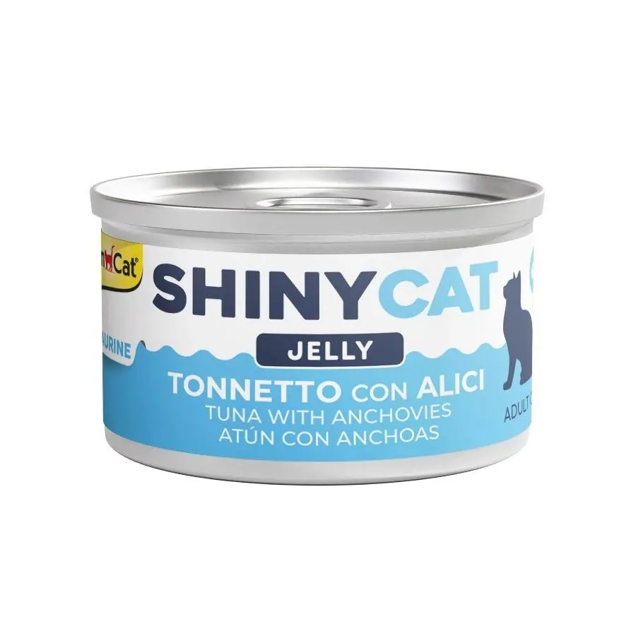Gimcat Shinycat Sos İçinde Jelly Ançüezli Ton Balığı Yetişkin Kedi Konserve Maması