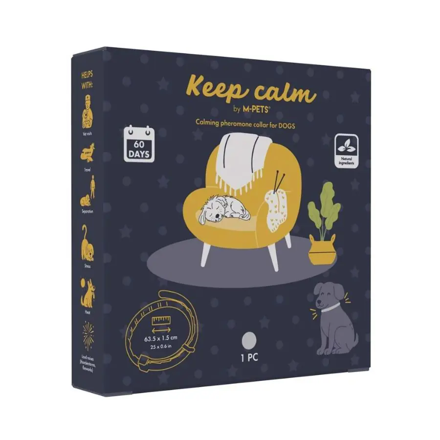 M-Pets Keep Calm Calming Sakinleştirici Köpek Tasması