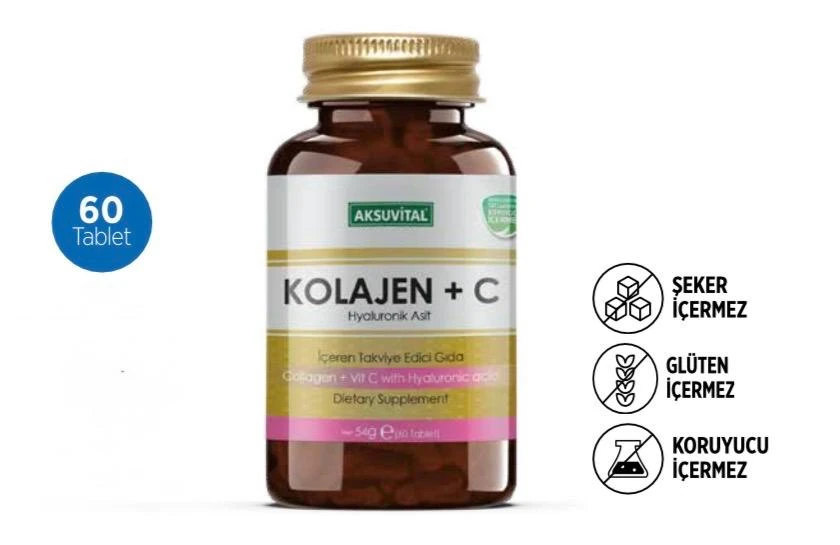 Kolajen + C Vitamini & Hyaluronik Asit 60 Tablet