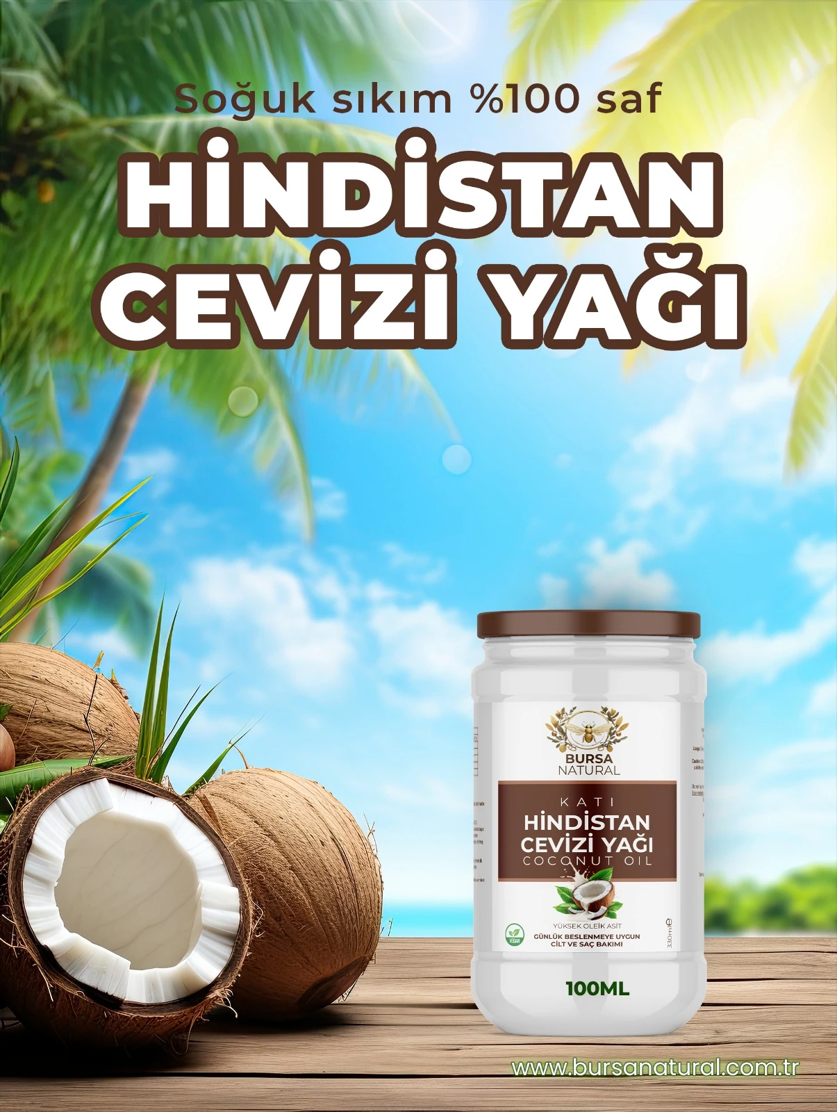 Katı Hindistan Cevizi Yağı 100ML
