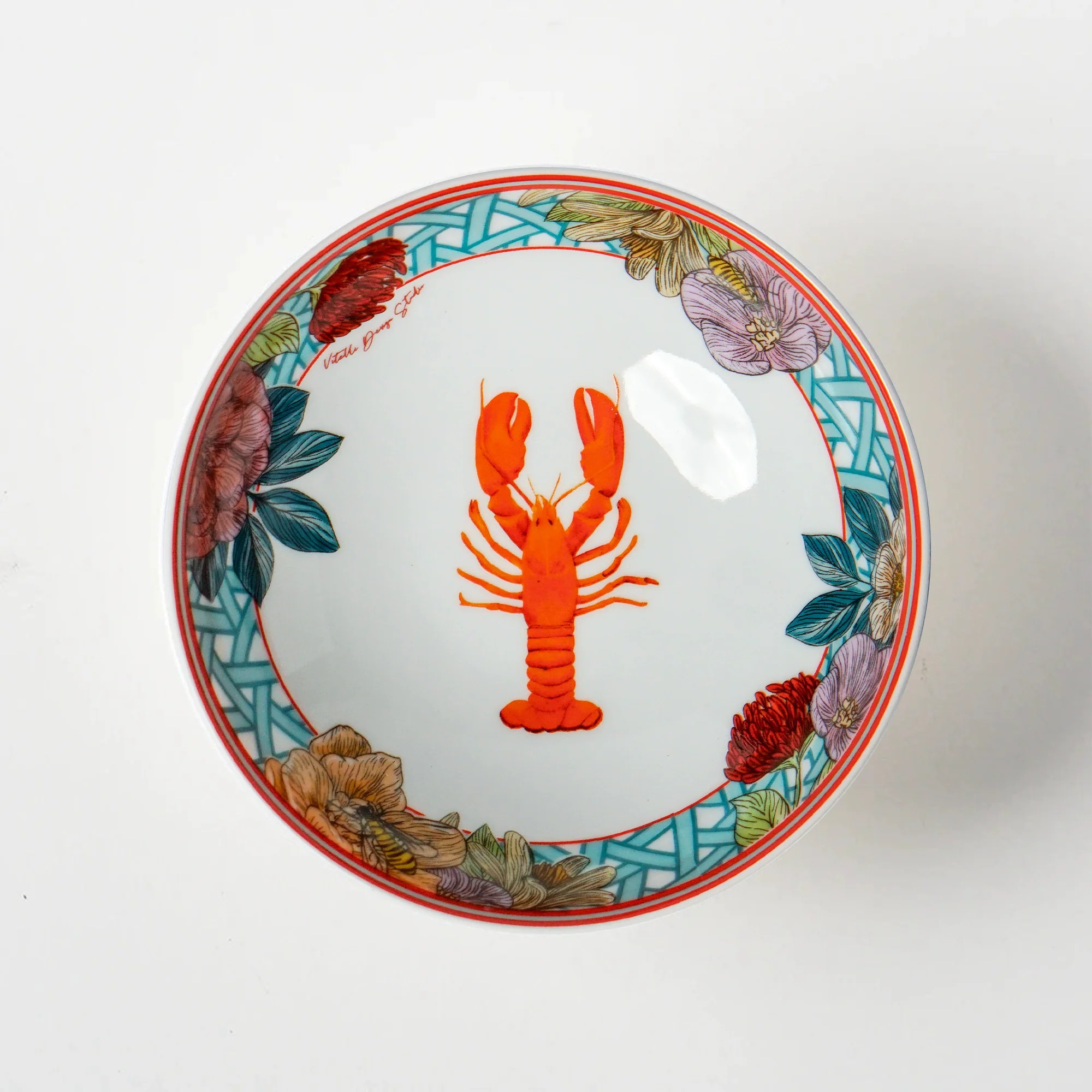 Fiori 52 Hazeran Lobster Porselen Kase