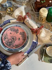 Fiori 52 Timeless Collection 25 cm Mavi Porselen Tabak