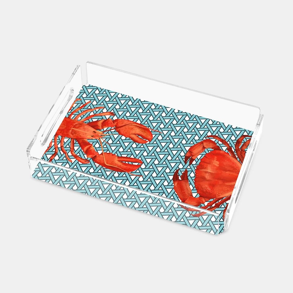Fiori 52 Hazeran Lobster & Crab 25X17 Akrilik Tepsi