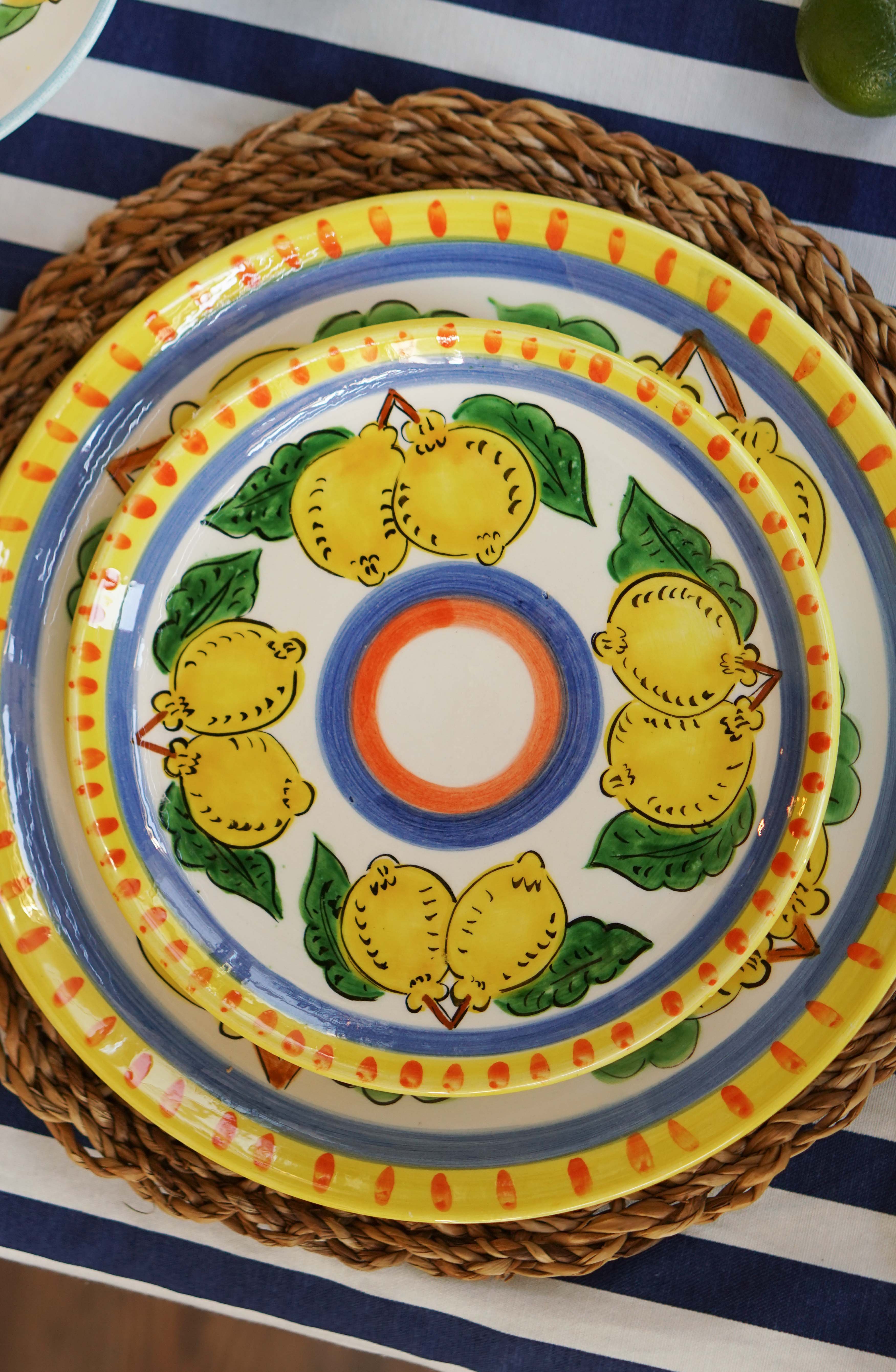 Fiori 52 Sicilian Lemon Collection Handmade Seramik Tatlı Tabağı
