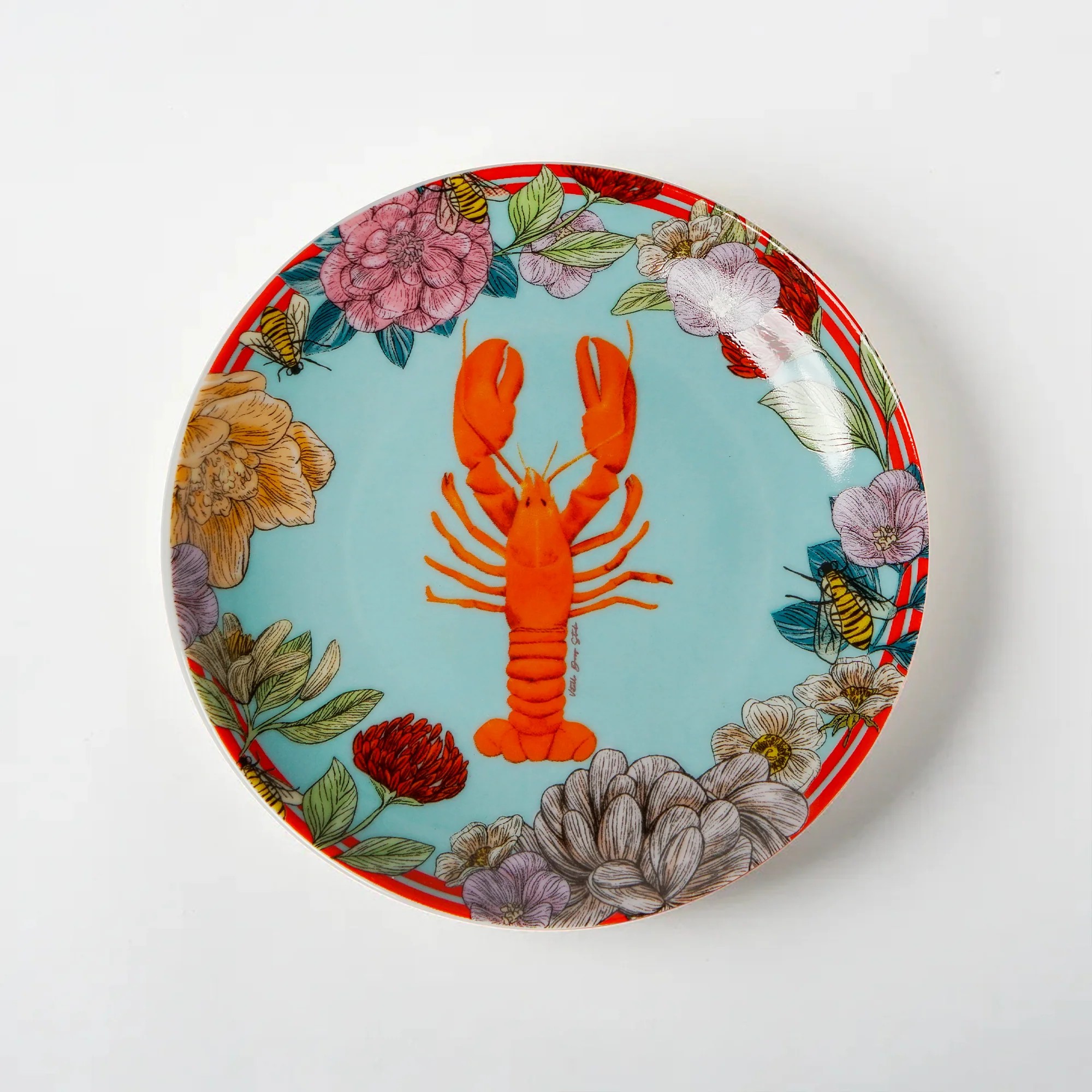 Fiori 52 Hazeran Lobster & Crab 4'lü 12 Cm Porselen Tabak