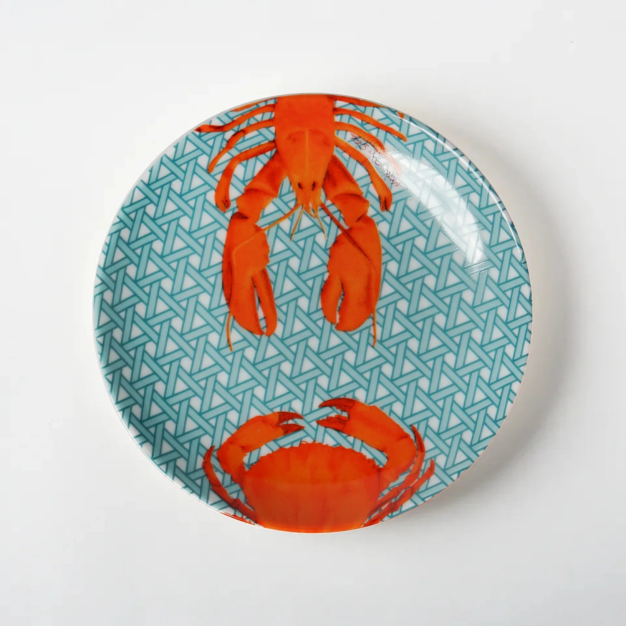 Fiori 52 Hazeran Lobster & Crab 4'lü 12 Cm Porselen Tabak