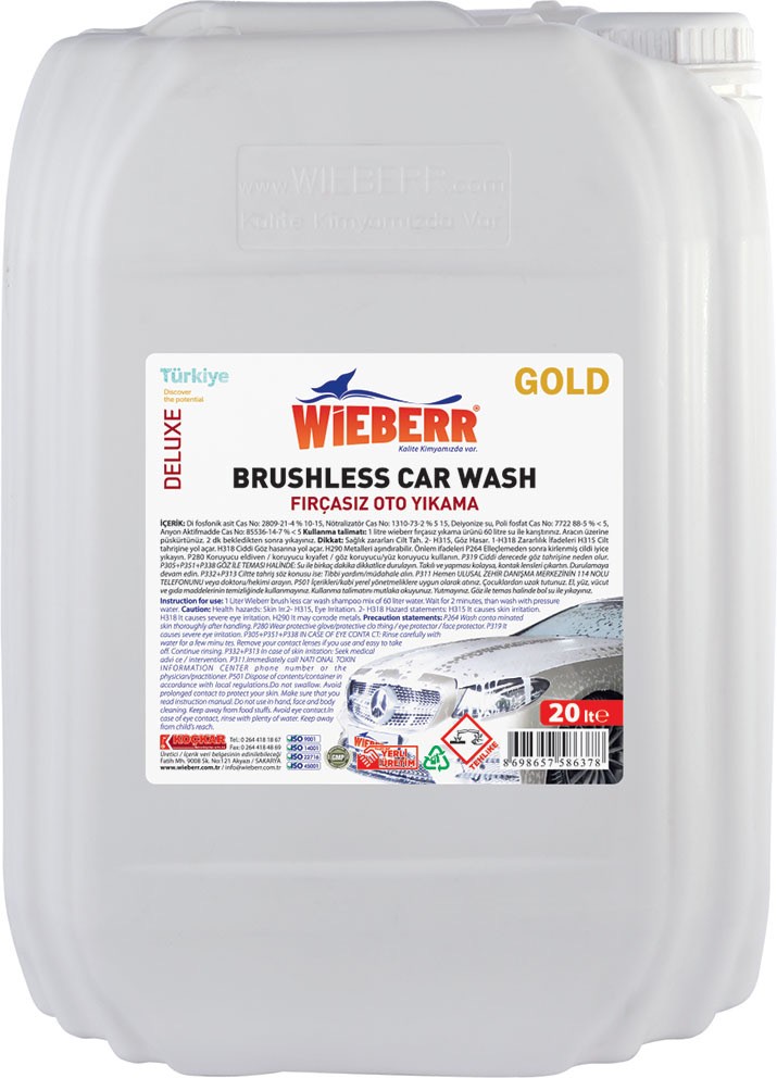 Gold Fırçasız Oto Yıkama Şampuanı 20 Lt