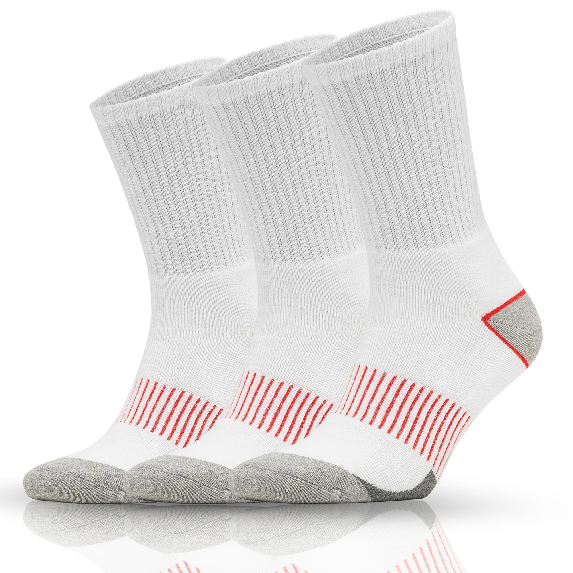 3 Çift Kadın ve Erkek Uzun Çorap - Nefes Alabilir Pamuklu Termal Tabanlı Spor Çorabı