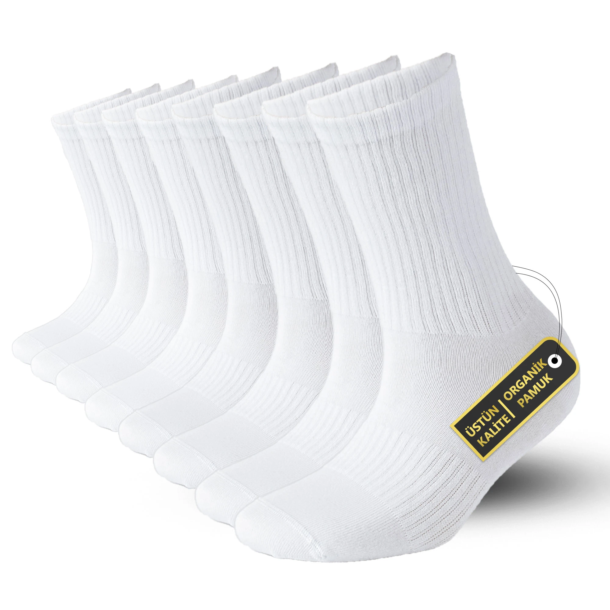 4'lü Organik Pamuk Spor ve Tenis Çorabı