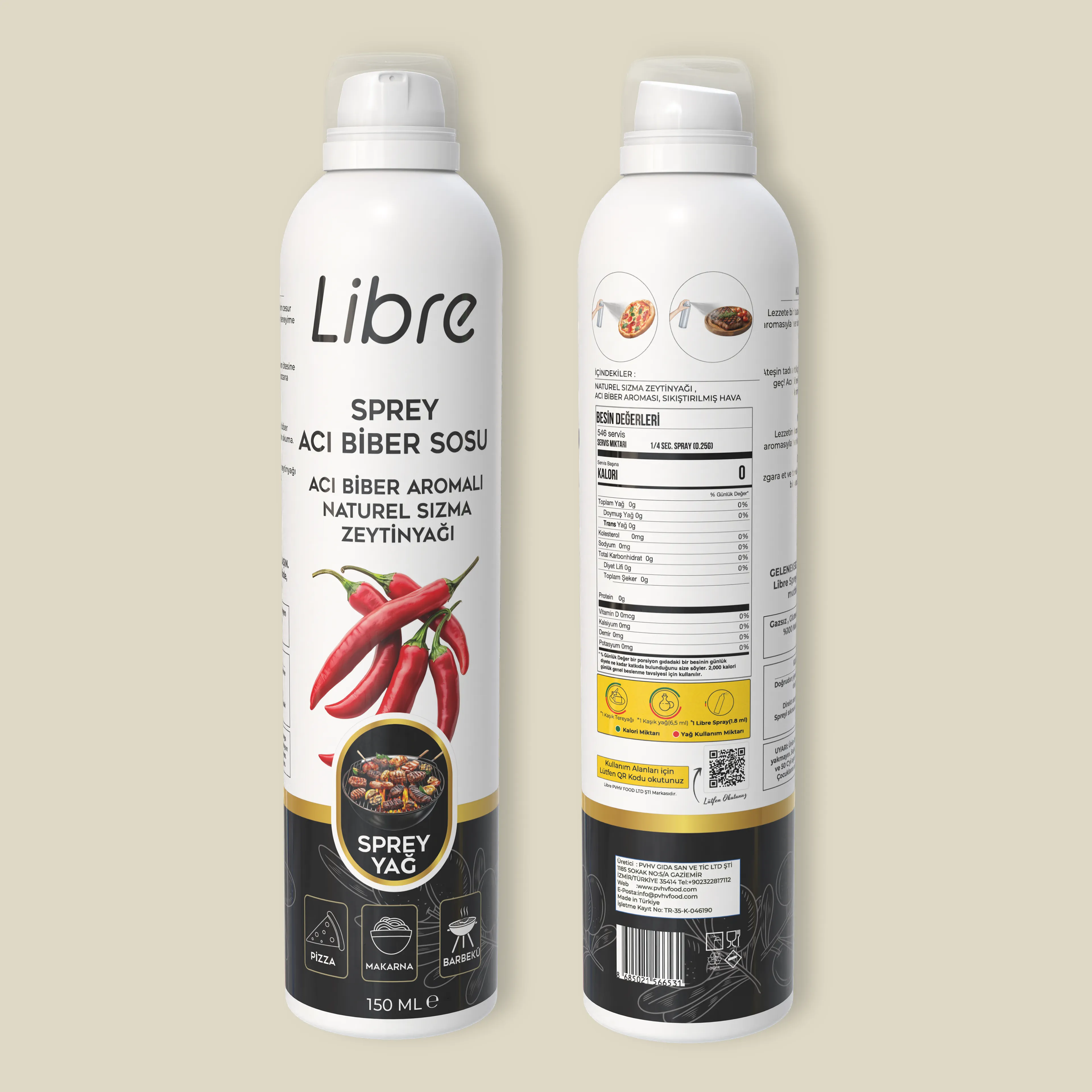 Acı Biber Aromalı Sprey Zeytinyağı