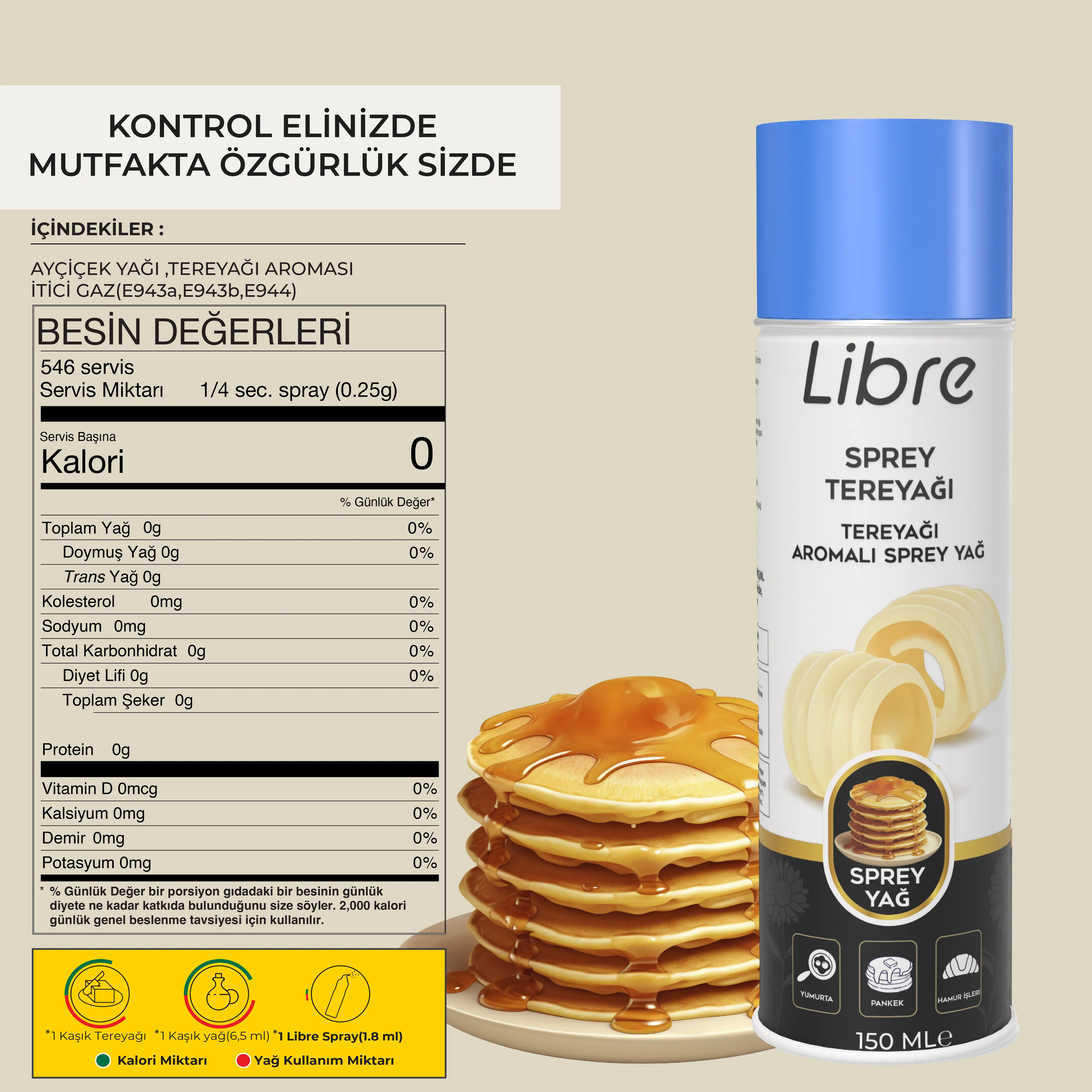 Tereyağı Aromalı Sprey Yağ