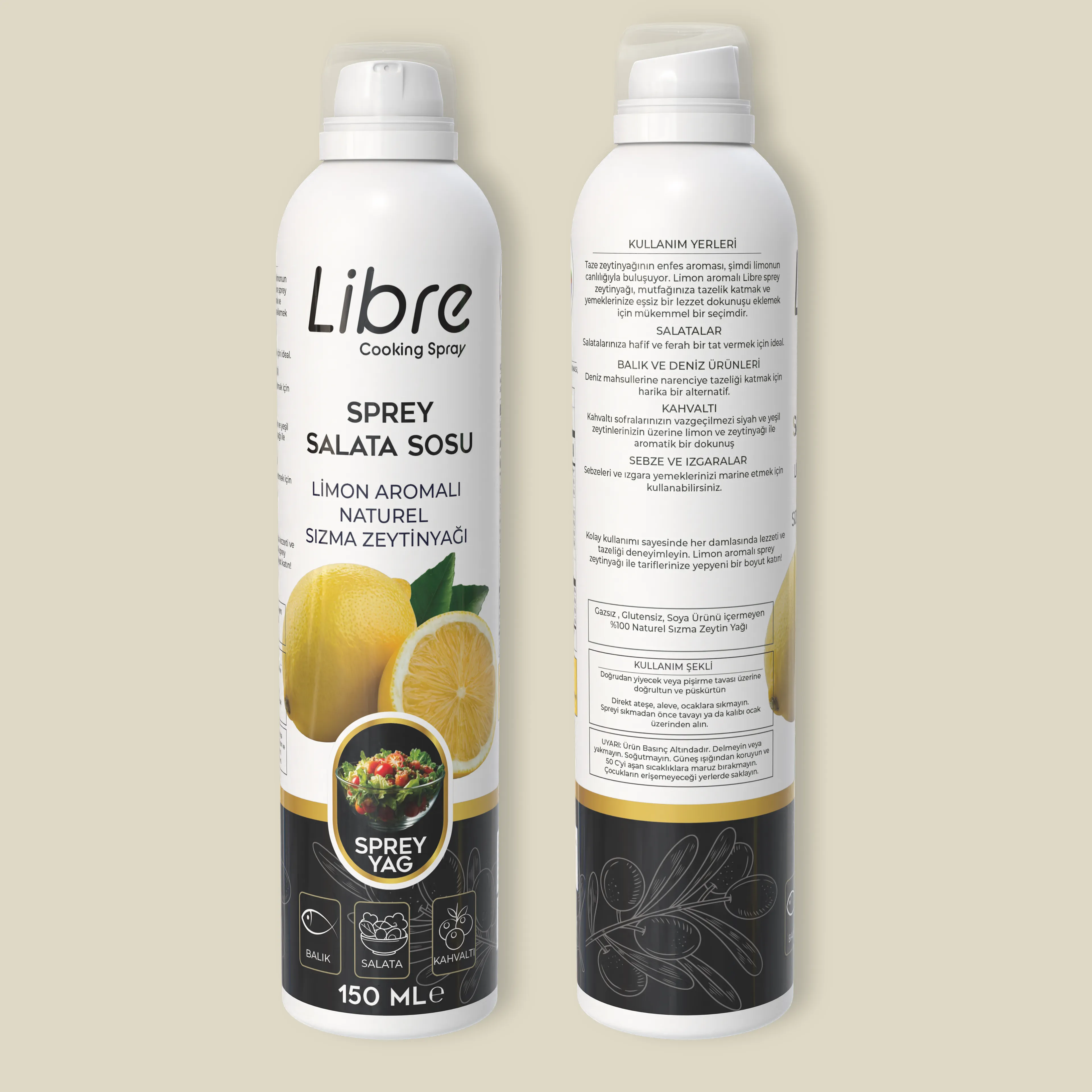 Limon Aromalı Sprey Zeytinyağı
