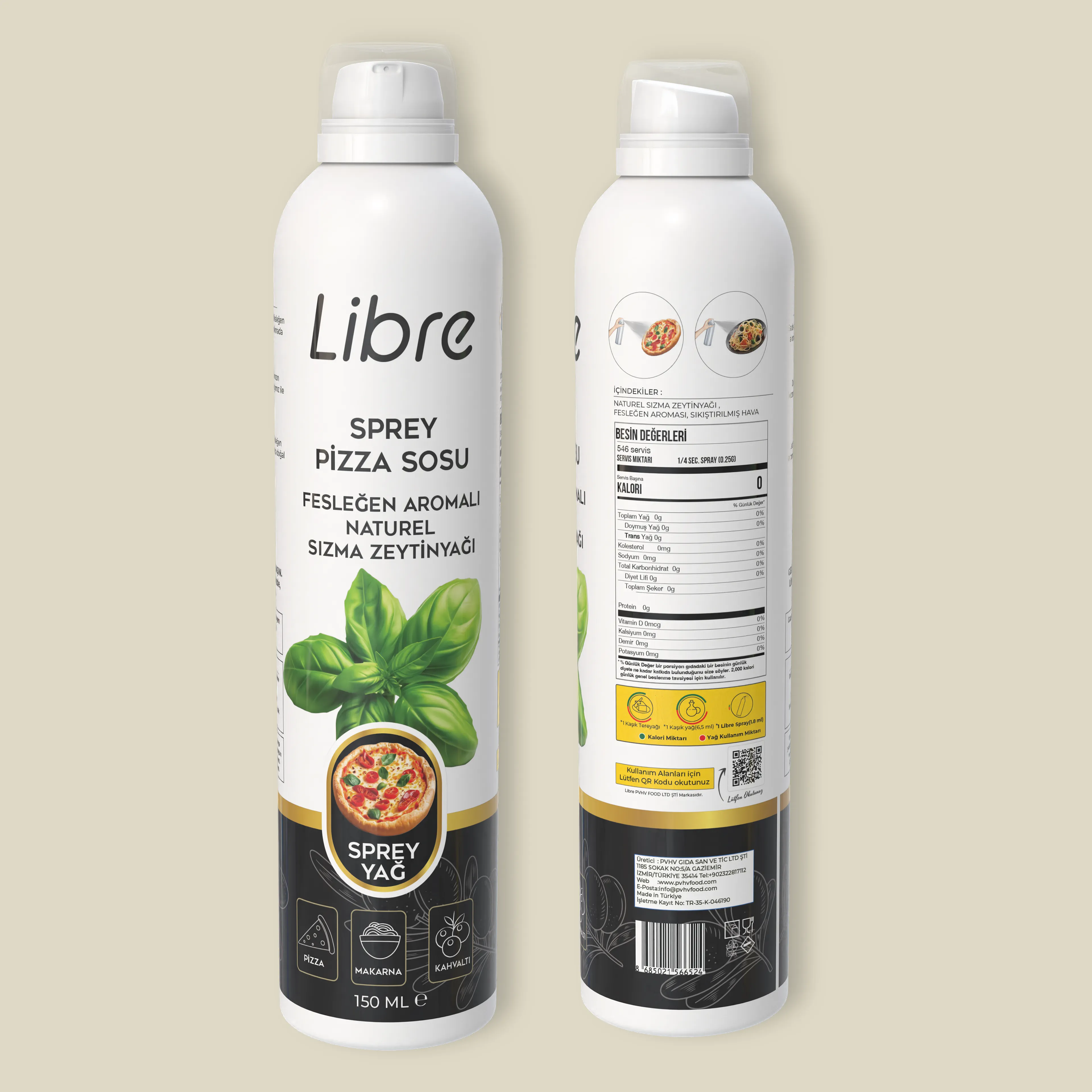 Fesleğen Aromalı Sprey Zeytinyağı