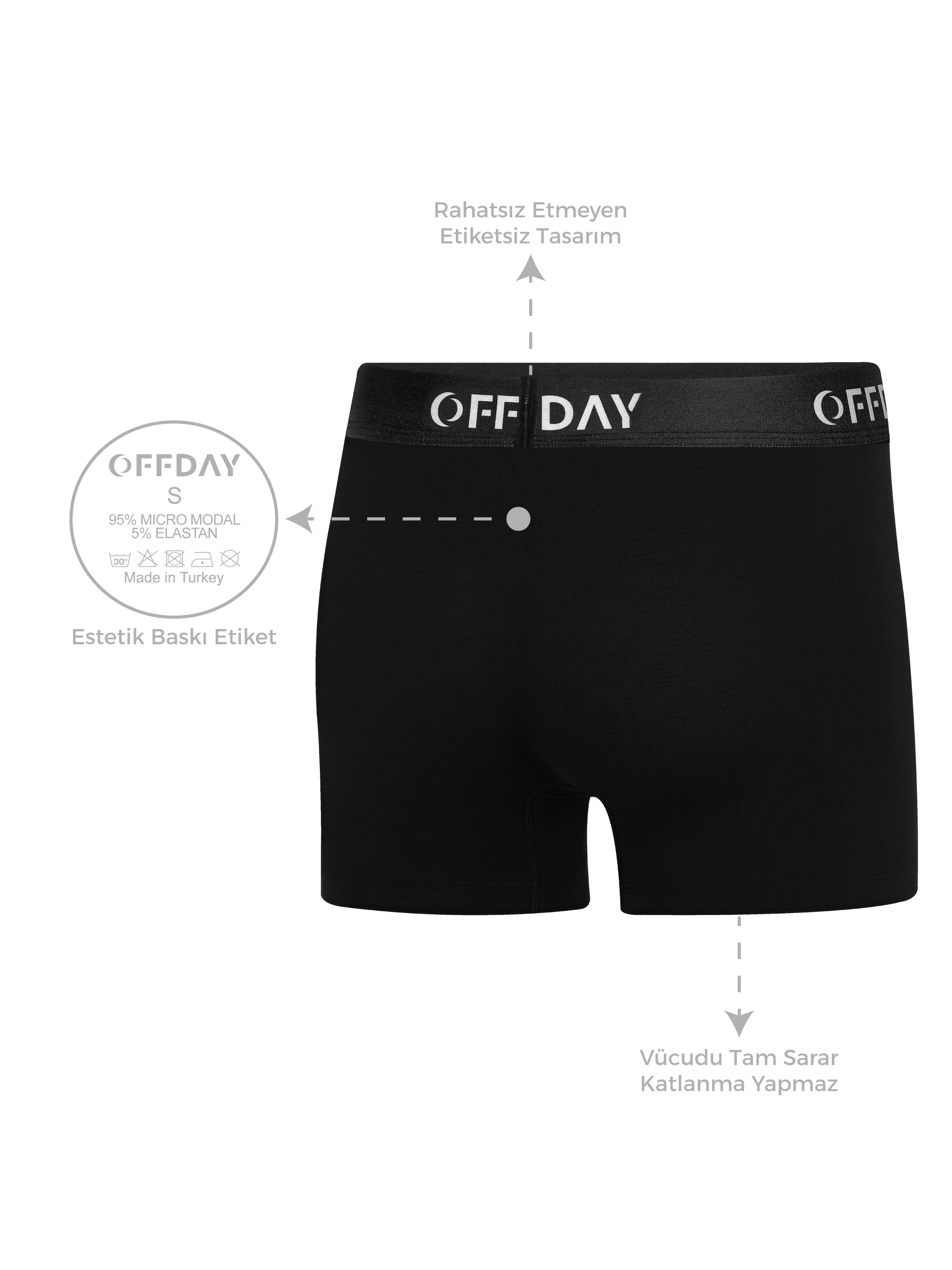 OFFDAY AIRFIT MICRO-MODAL BOXER 3'LÜ