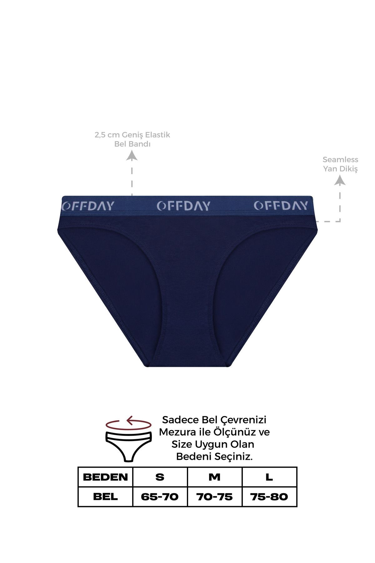 Essential Kadın Slip 3'lü - Lacivert