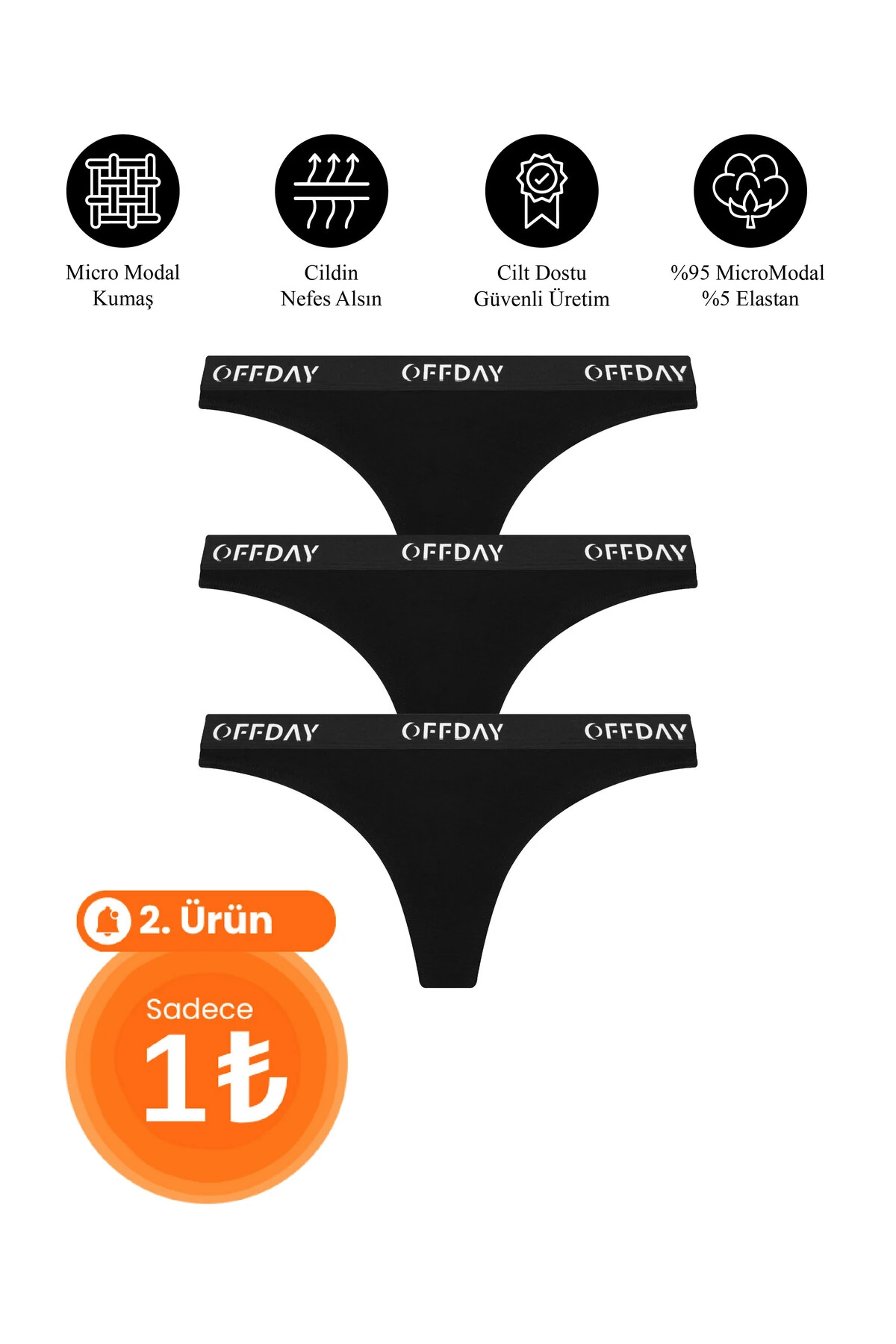 Airfit Kadın Tanga 3'lü – Micro Modal