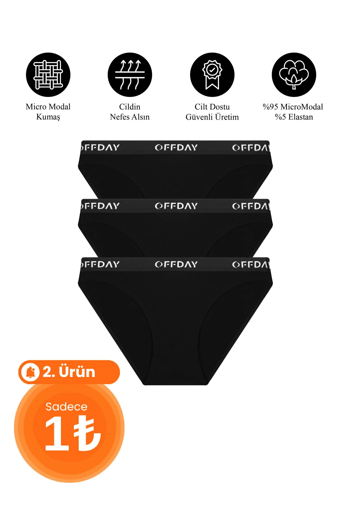 Airfit Kadın Slip 3'lü – Micro Modal