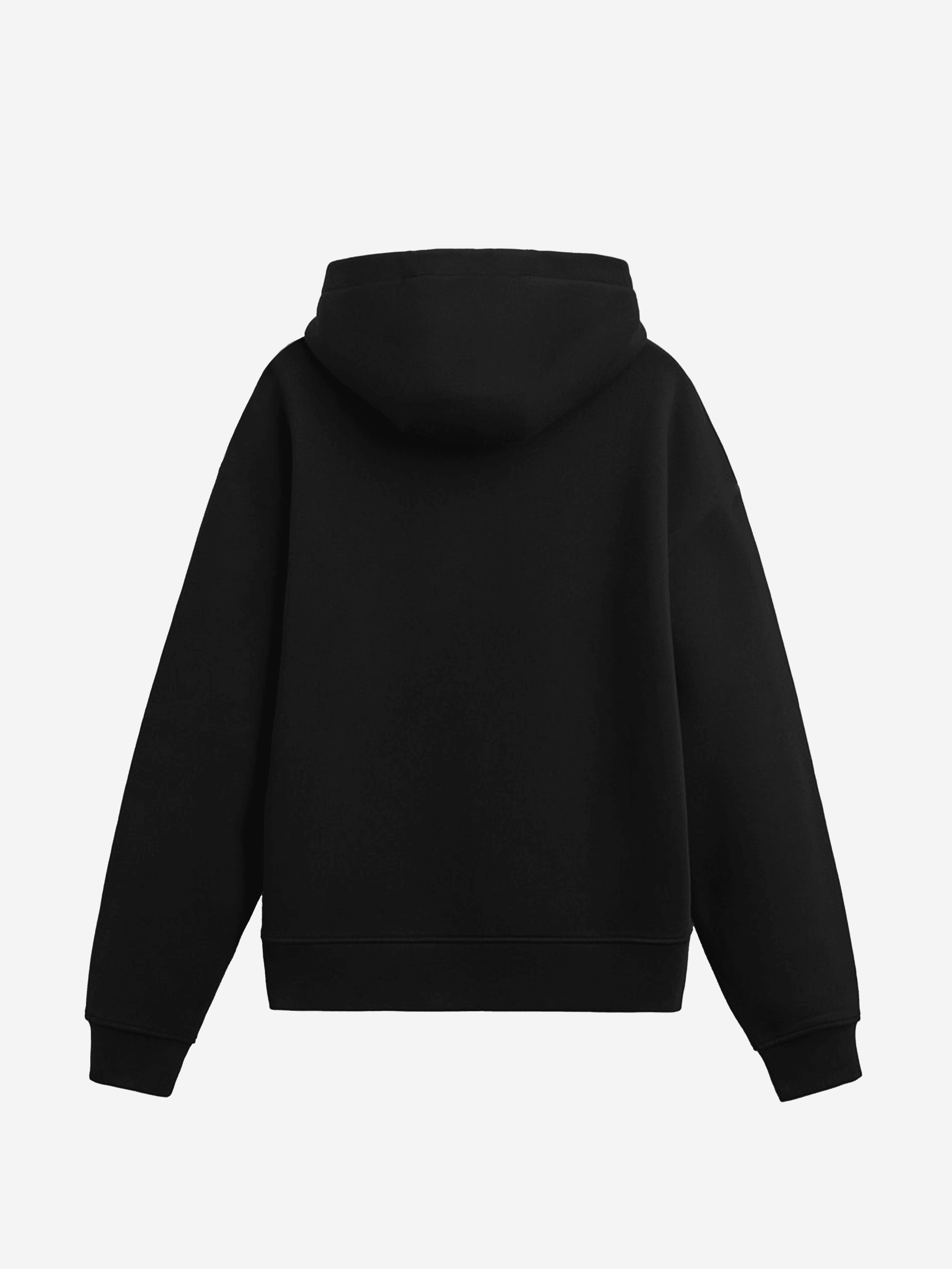 Black Relaxed Fit Hoodie - Şardonsuz