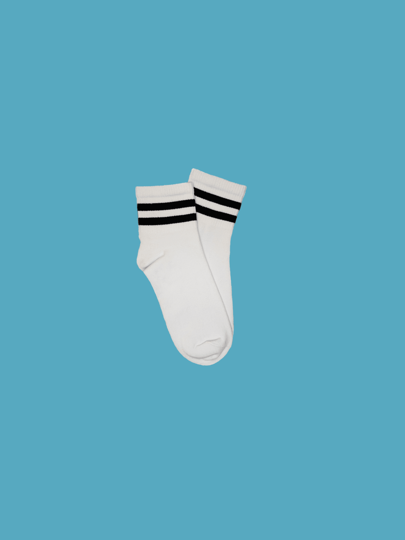 College Socks Black&White Strip