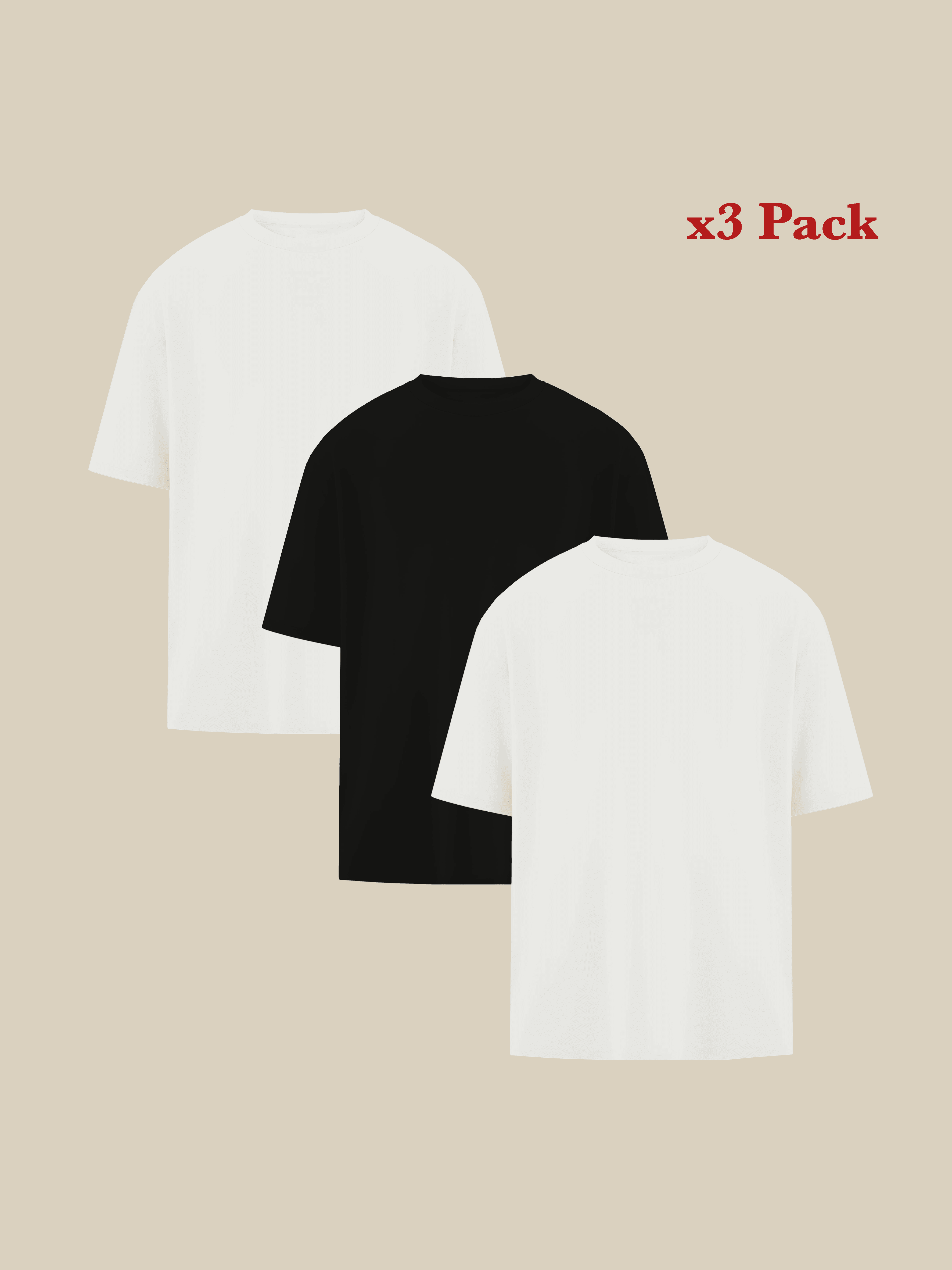 Unisex Oversized T-shirt 3 pack