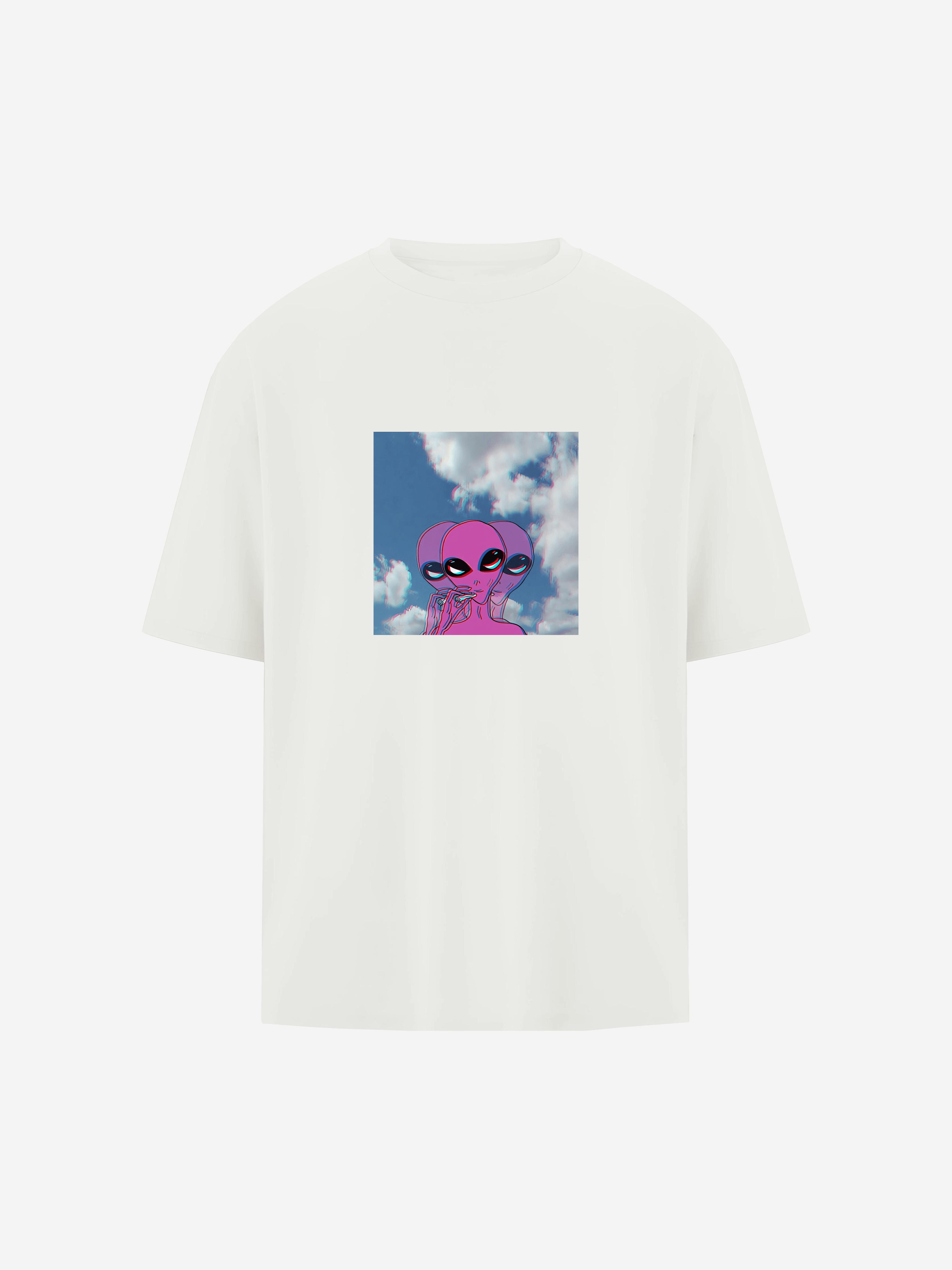 Smoking Alien Oversized T-Shirt