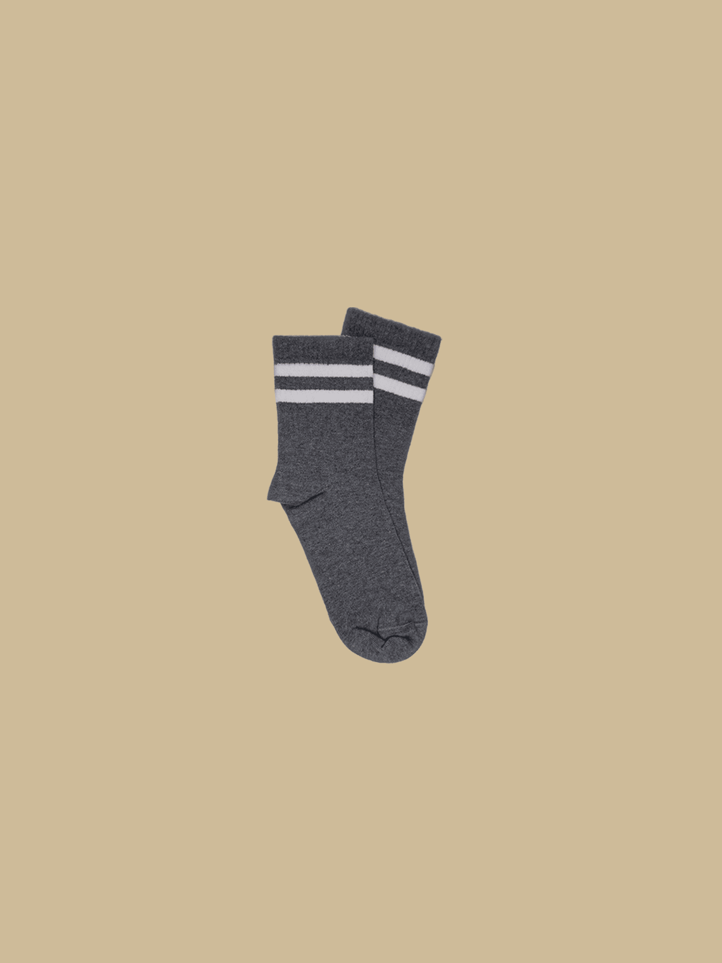 College Socks Grey&White Strip