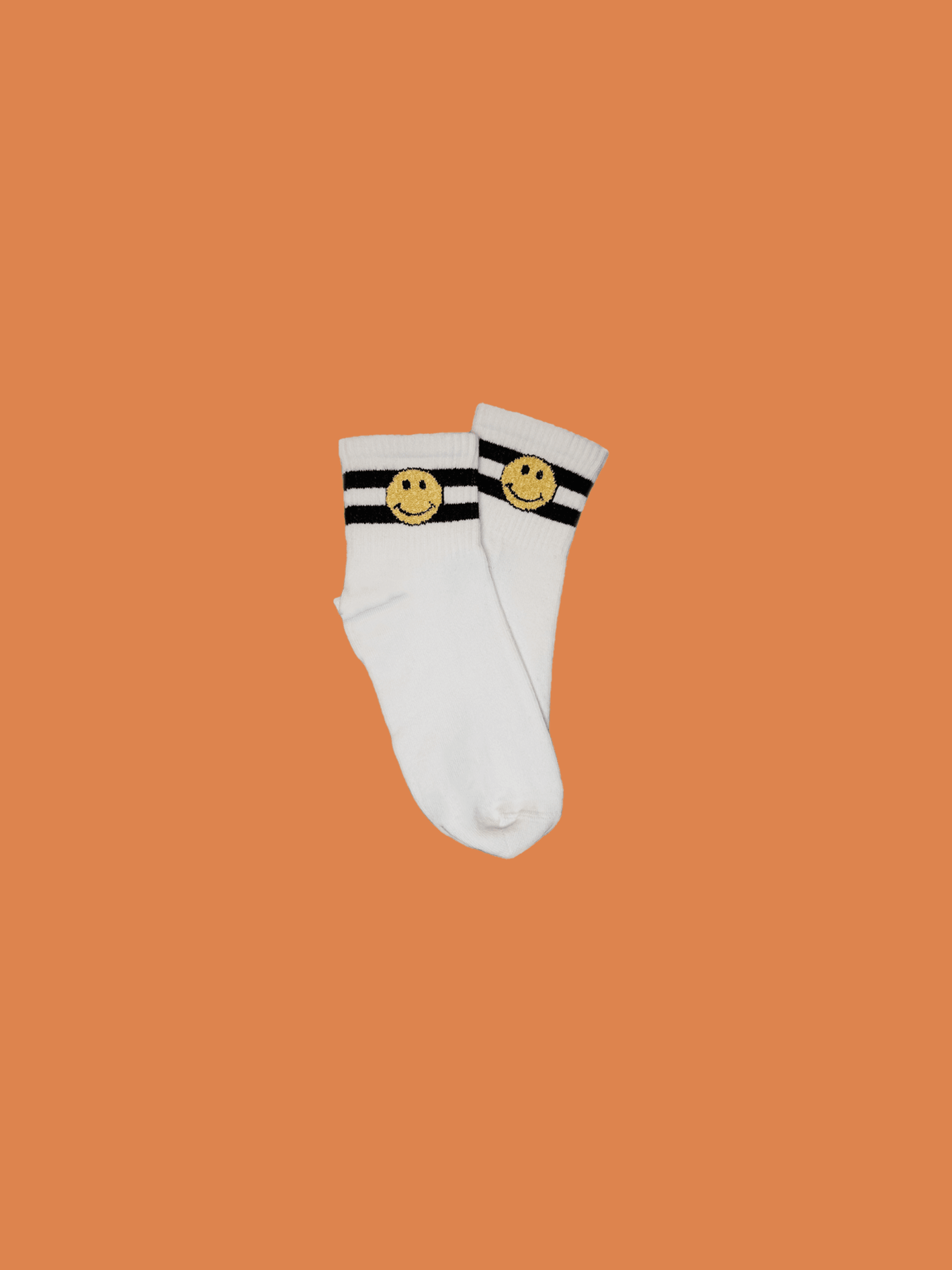 College Socks Smiley black strip