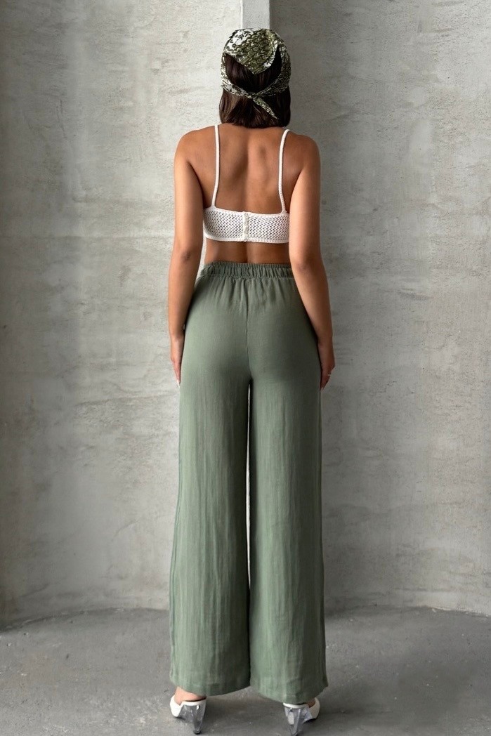 Maldiv Müslin Pantolon MS2272 - Haki