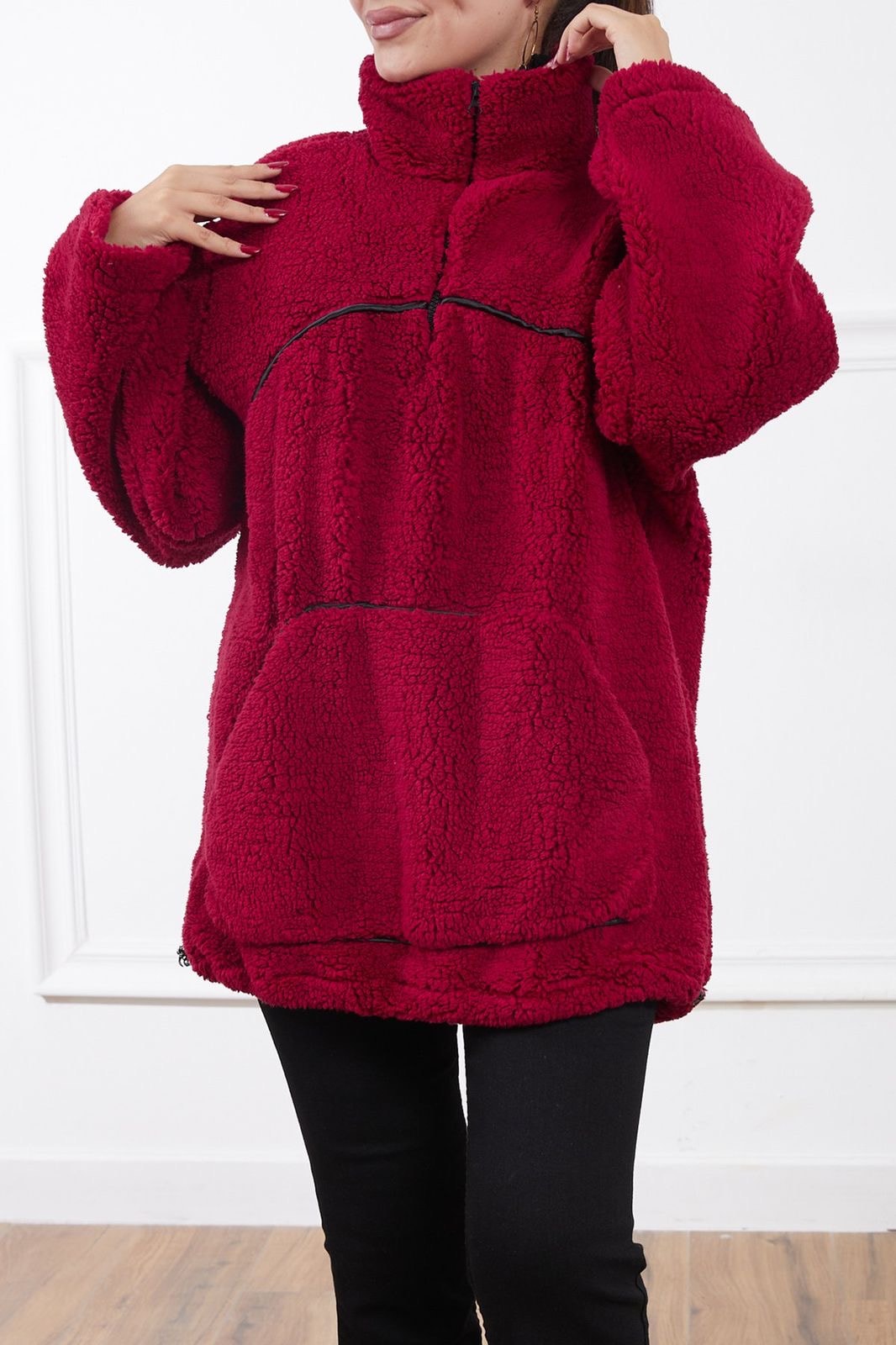 Salaş Peluş ZN1097 - bordo