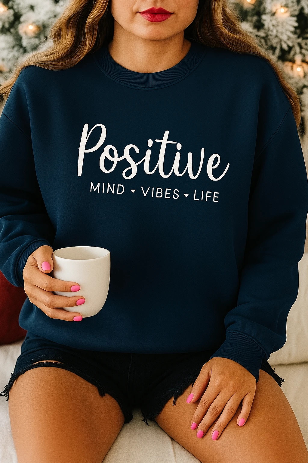 Positive Puff Sweatshirt P4431 - lacivert