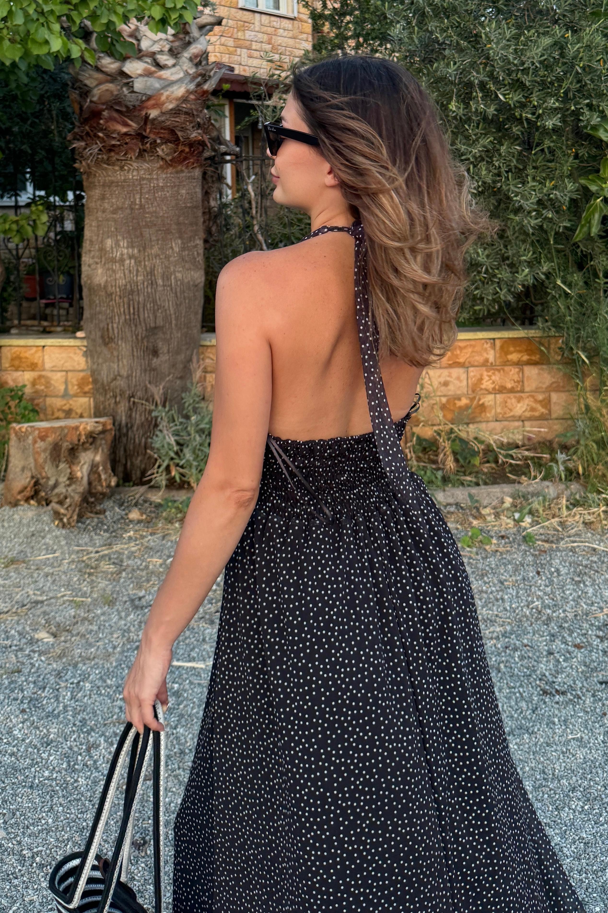 Romantik Seri Puanlı Uzun Elbise RS5677