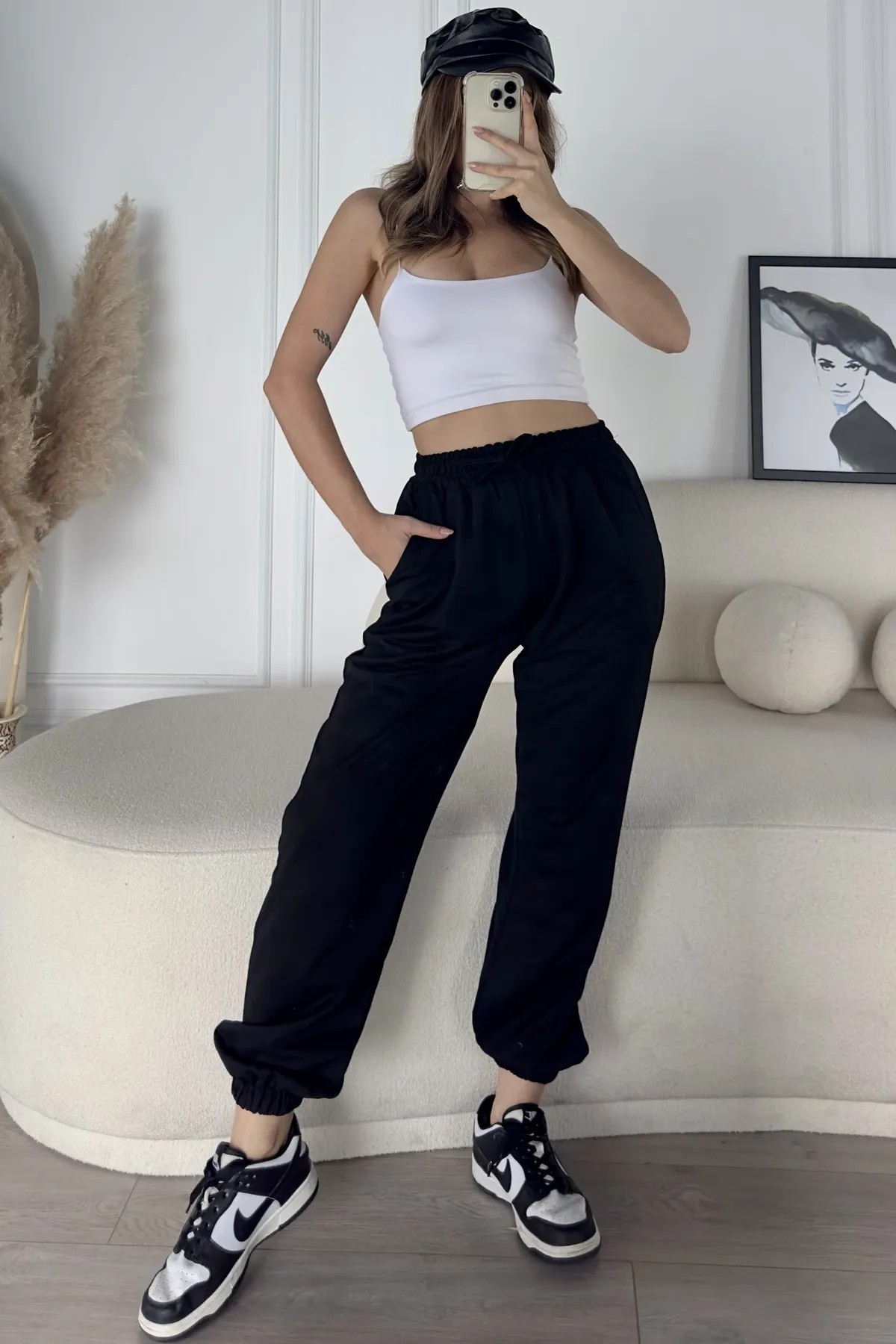 Soft Touch Penye Jogger TS9926 - siyah