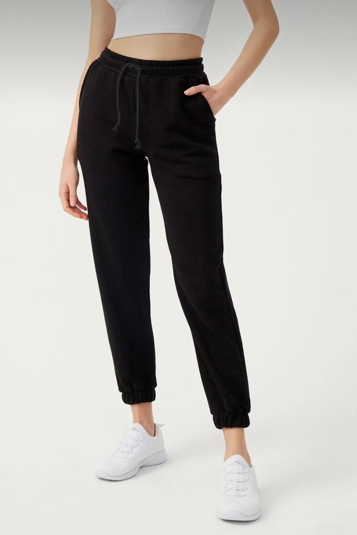 Soft Touch Penye Jogger TS9926 - siyah