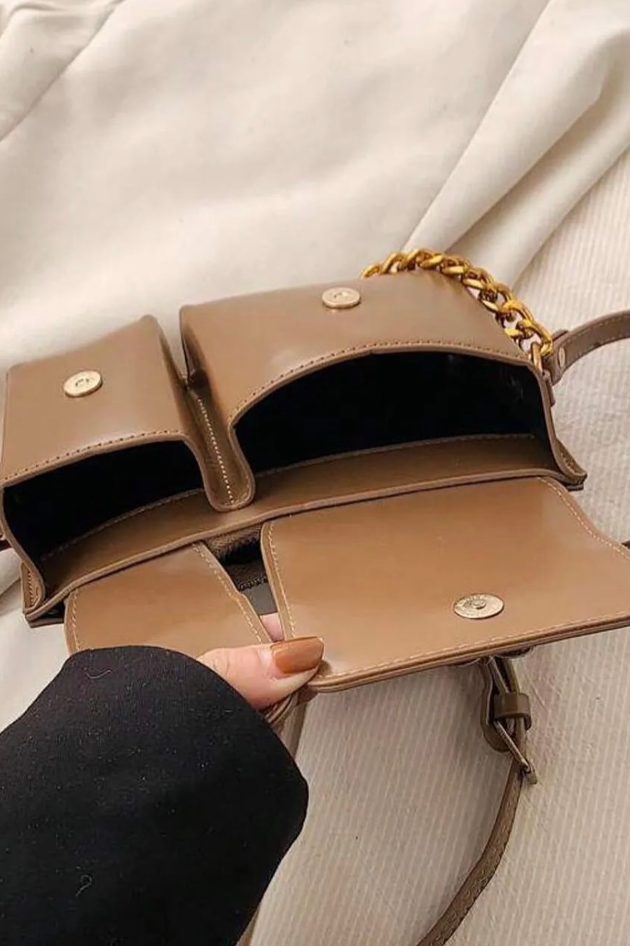 Sincaplı Baget Çanta B3322 - camel