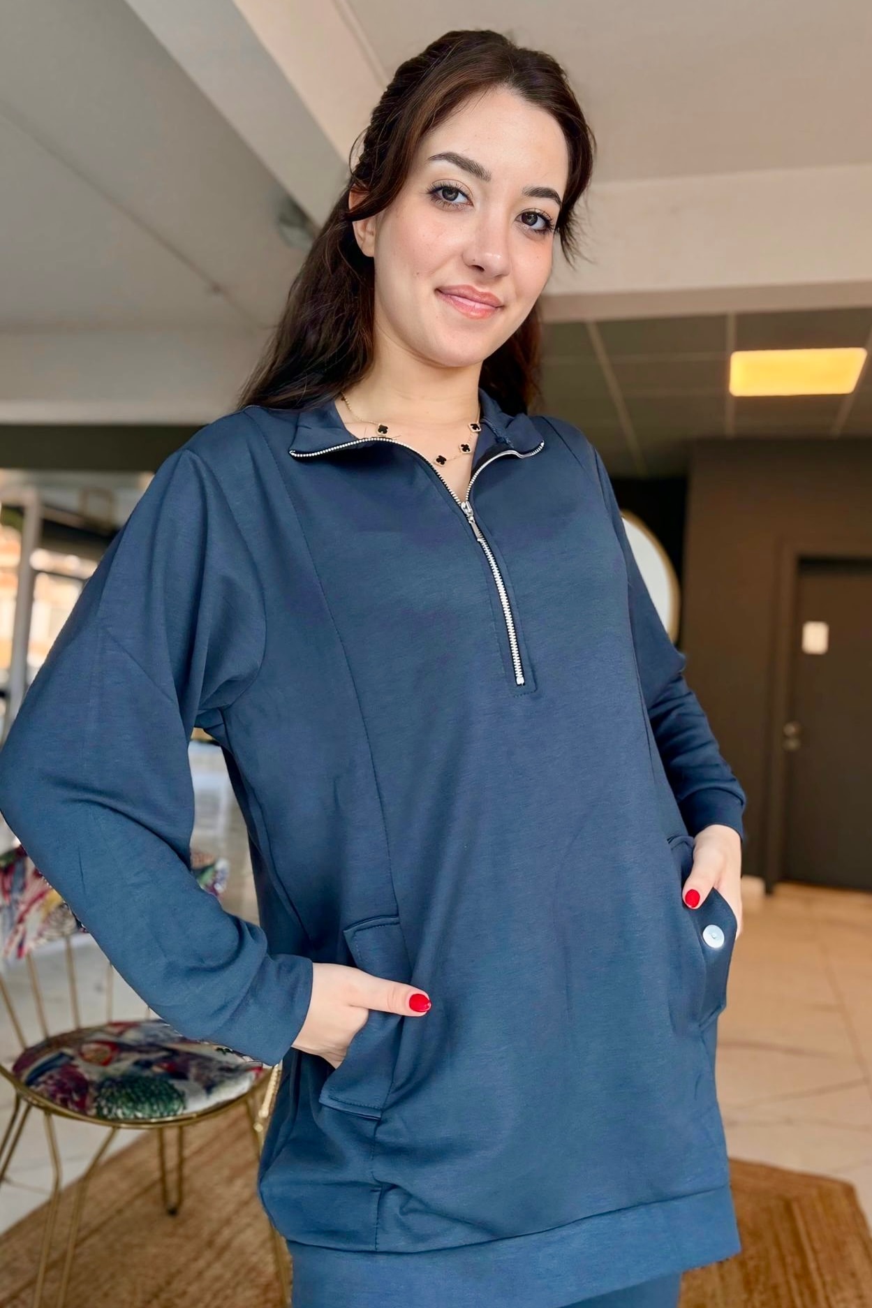 Modal Kumaş Tunik Takım R6766