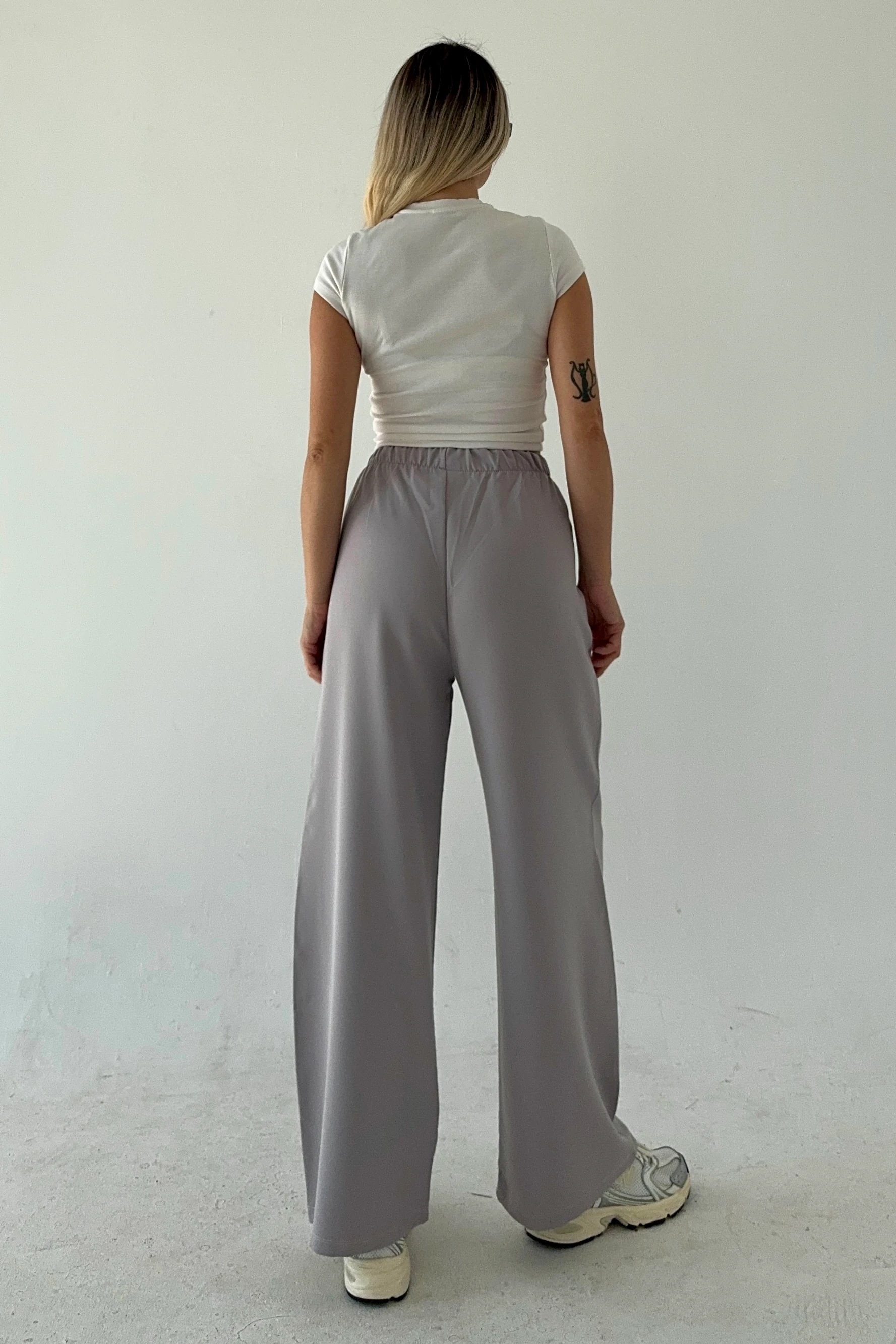 Crep Palazzo Pantolon DB1634 - gri