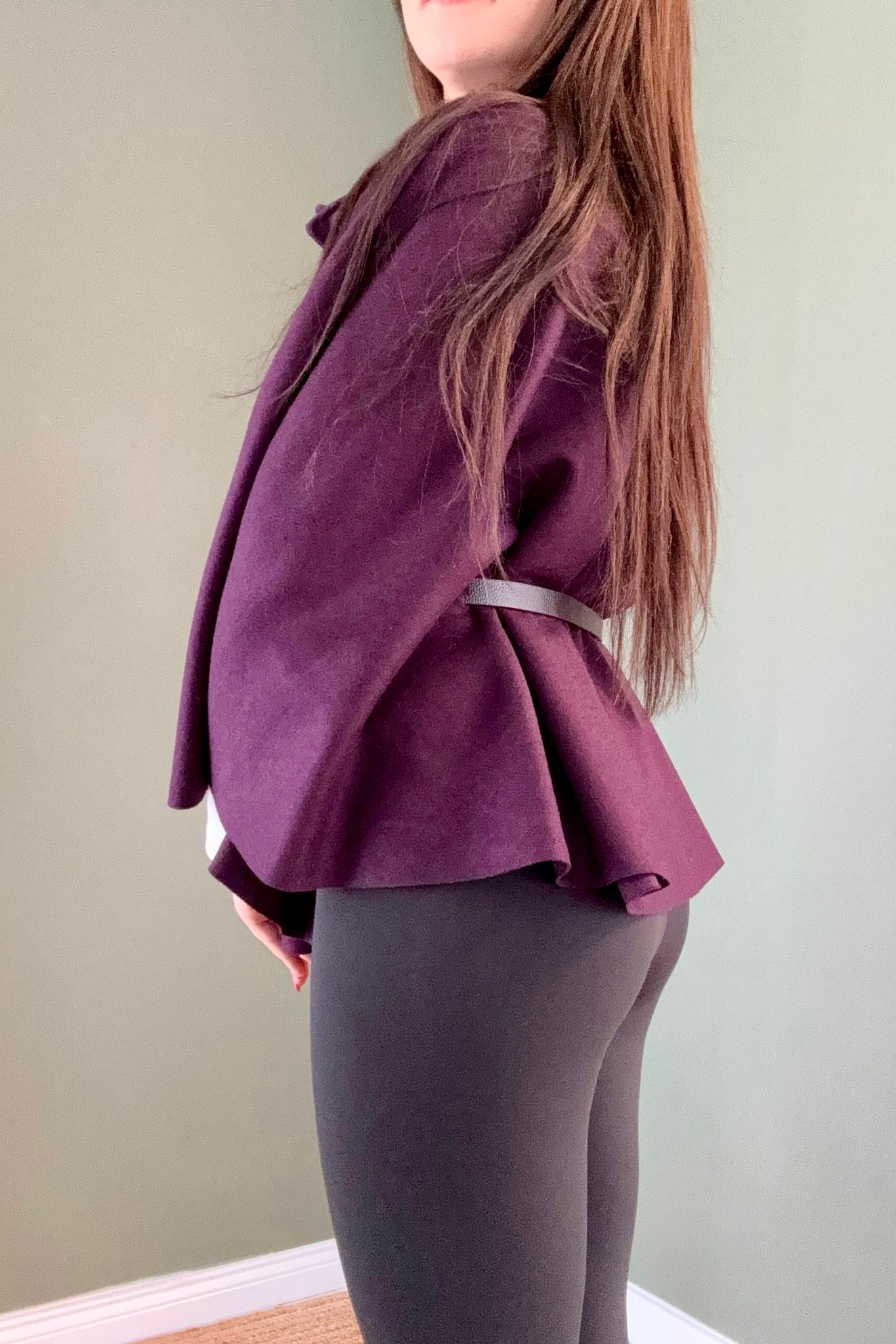 Kaşe Pelerin H8016 - mürdüm
