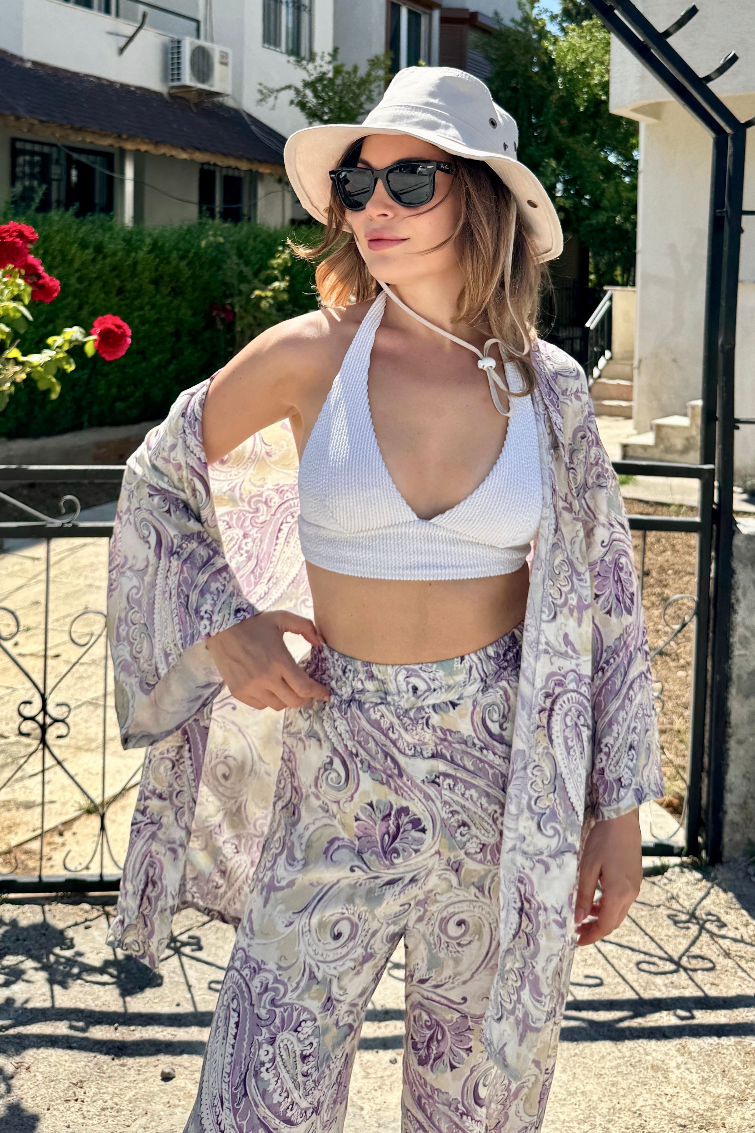 Alaçatı Vual Kimono Takım VL6757