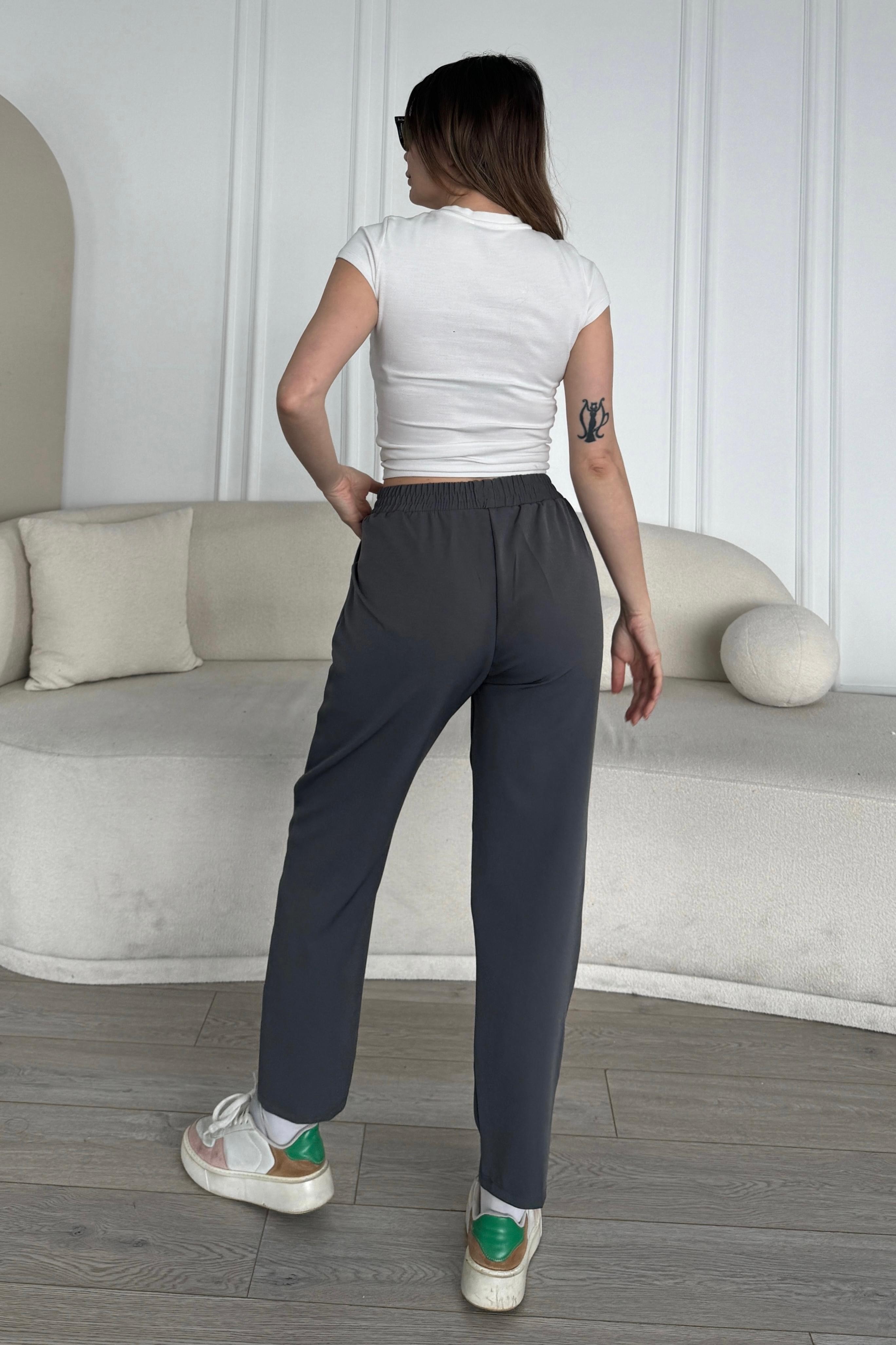 Günlük Rahat Jogger Pantolon JG5009 - gri