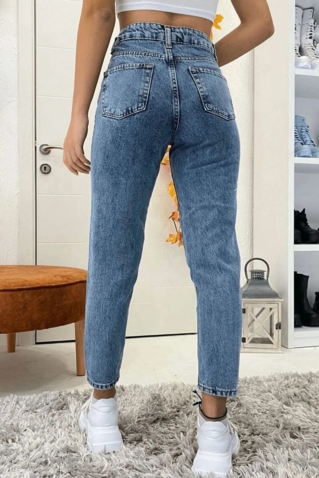 Yüksek Bel Mom Jean 1216B - KAR YIKAMA