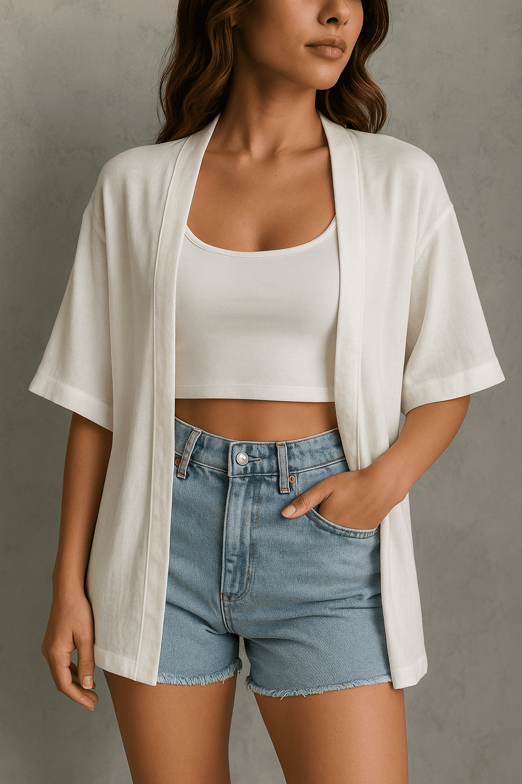 %100 Pamuk Kimono Ceket K3090