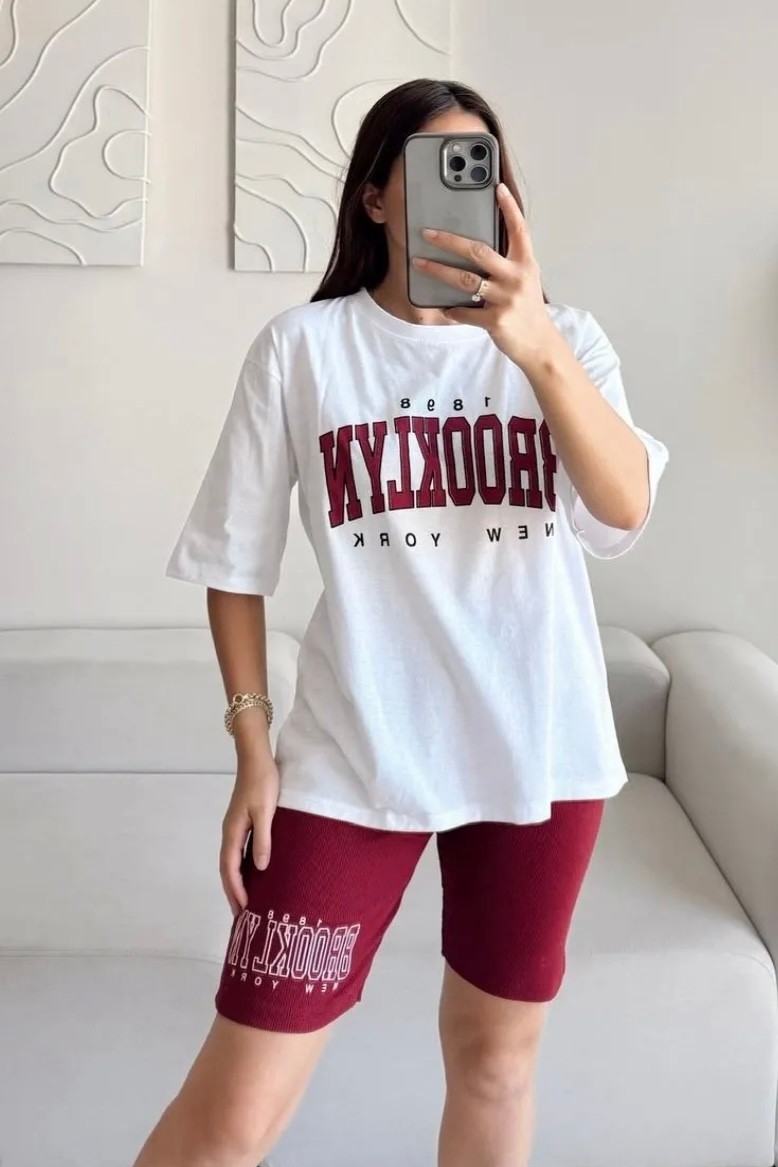 Brooklyn Newyork 1898 İkili Takım NY1898 - bordo
