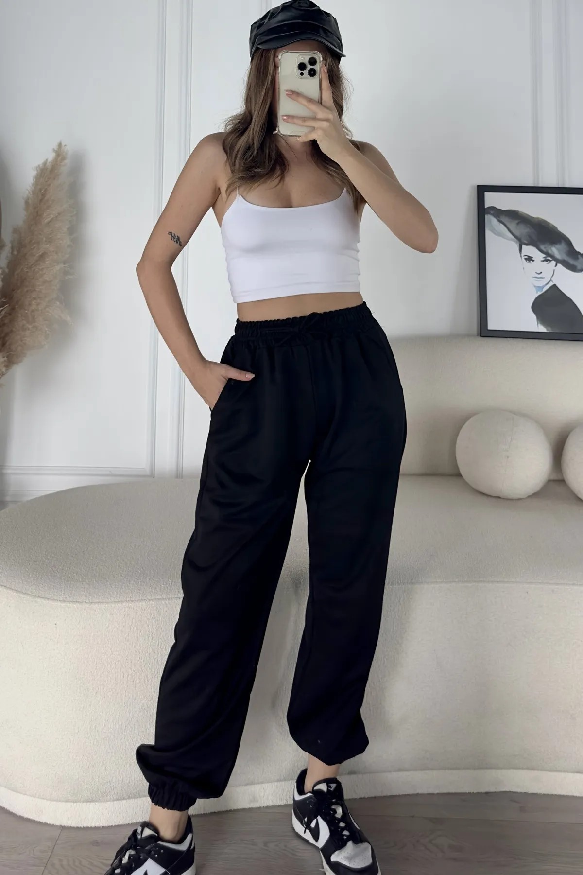 Soft Touch Penye Jogger TS9926 - siyah